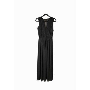 H&M Black Mesh Maxi Dress Small